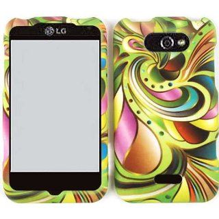 ACCESSORY MATTE COVER HARD CASE FOR LG MOTION 4G MS 770 SWIRL BURST Cell Phones & Accessories