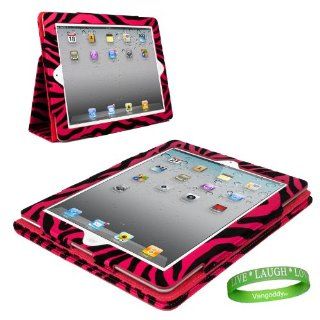 Pink Zebra iPad Skin Cover Case Stand with Screen Flap and Sleep Function for all Models of The New Apple iPad 3 (3rd Generation, wifi , + AT&T 3G , 16 GB , 32GB , MC770LL/A , MC980LL/A , MC916LL/A, ect) + Live * Laugh * Love Vangoddy Trademarked Wri