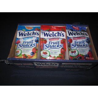 Welchs Fruit Snacks 36 Count 2.25oz (Mixed Fruit, Berries 'N Cherries, Strawberry)  Packaged Fruit Snacks  Grocery & Gourmet Food