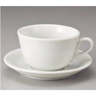 drinkware cup with saucer kbu771 17 232 [saucer x 5.67 x 1.11 inch] Japanese tabletop kitchen dish White porcelain bowl plate Serena cappuccino bowl dish [ dish 14.4 x 2.8cm] cafe cafe Tableware restaurant business kbu771 17 232 Kitchen & Dining