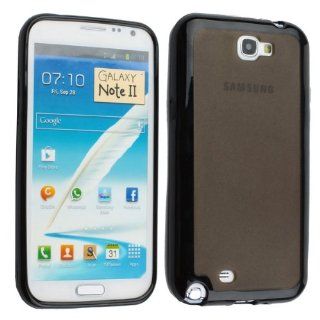 Black Plastic TPU Case Cover for Samsung Galaxy Note II 2 N7100 Cell Phones & Accessories