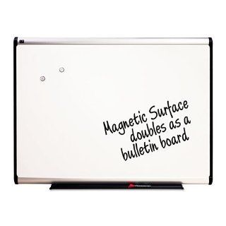 Premium Dry Erase Board, Porcelain/Steel, 72 x 48, White/Aluminum Frame 