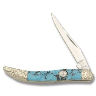 Rough Rider Knives 795 Mini Tooothpick Pocket Knife with Imitation Turquoise Handles  Hunting Knives  Sports & Outdoors