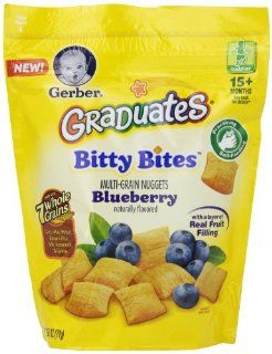 Gerber Graduates Bitty Bites, Blueberry, 4 Count, 2.50 Oz  Baby Snack Foods  Grocery & Gourmet Food