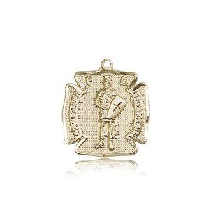 JewelsObsession's 14K Gold St. Florian Medal Pendants Jewelry
