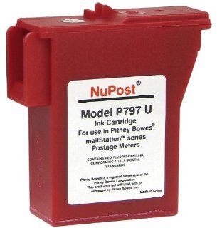 NuPost NPTK700 Compatible Red Ink Cartridge Replacement for Pitney Bowes Postage Meter 797 0, 797 M, 797 Q (Red) Electronics