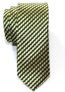 Retreez Wavy Zig Zag Stripe Pattern Woven Skinny Tie   Army Green at  Mens Clothing store Neckties