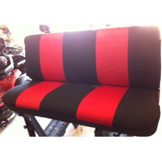 FH FB102R012 Classic Bench Car Seat Cover Red / Black Automotive