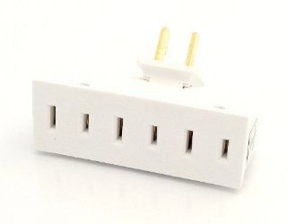 Leviton 69 00W Swivel Triple Outlet Adapter, White   Electrical Multi Outlets  