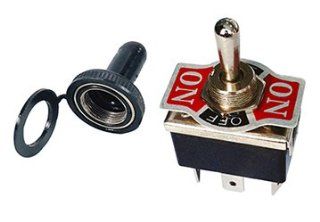 Heavy Duty Toggle Switch with Rubber Boot DPDT Center Off Momentary One Side One Side On Off 20 Amp Automotive