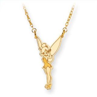 Disney's Tinker Bell Standing Silhouette Necklace in 14 Karat Gold Jewelry