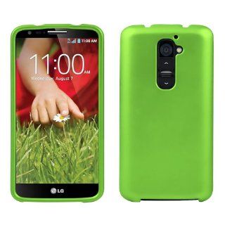 LG G2 D801/D800/LS980(T mobile,AT&T, Sprint)Slim Light Hard Protex Snap On Neon Green Rubber Coated Rubberized Protective Case Cell Phones & Accessories