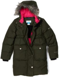 Columbia Girls 7 16 Snow Escape Long Down Jacket, Surplus Green, 10/12 Clothing
