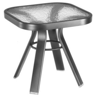Homecrest Glass Top Square End Table   Patio Tables