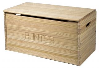 Little Colorado Solid Wood Toy Storage Chest with Carved Personalization   Toy Storage