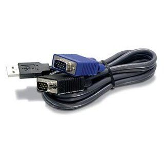 TRENDnet 10ft USB/VGA KVM cable. 10FT 3.1M USB KVM CABLE FOR TK 803R TK 1603R KVMCBL. 10ft