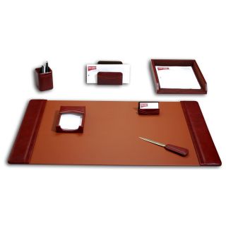 Dacasso Sassari Leather 7 Piece Desk Set   Desk Sets
