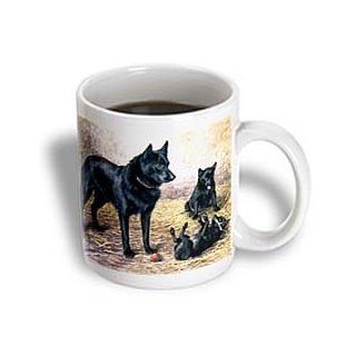 3dRose Schipperkes Mug, 11 Ounce Kitchen & Dining