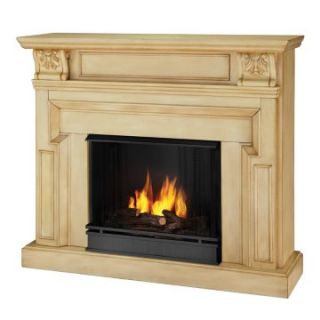 Real Flame Kristine Indoor Gel Fireplace   Antique White   Gel Fireplaces