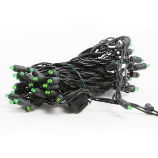 Seasons 4 50 ct. Lime Frost 5 mm LED Lights with Black Wire and 6 in. Spacing   Christmas Lights