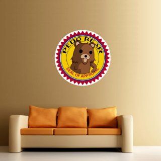 Pedophile PEDO Bear Seal of Approval Wall Graphic Decal 22" x 22" 
