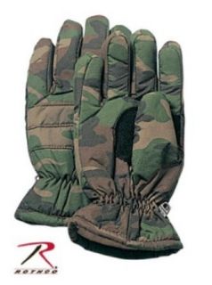 Woodland Camouflage Thermal Insulated Hunting Gloves, Size Large Clothing