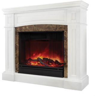 Real Flame Bentley Electric Fireplace   White   Electric Fireplaces