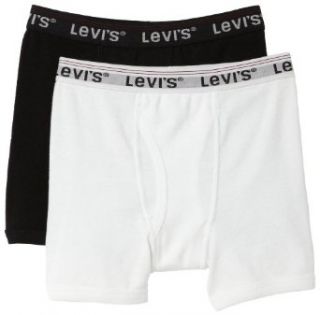 Levi's  Boys 8 20 2 Pack Boxer Briefs, White/Black, X Large Clothing