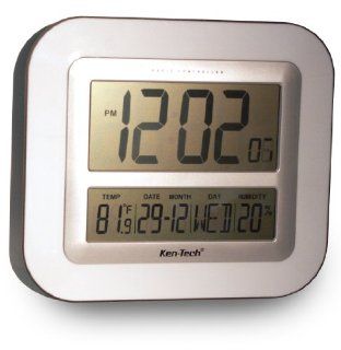 Sonnet T 4669 2.5 Inch Atomic LCD Wall Clock With Temperature And Humidity  