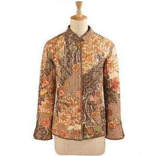 Floral Print Quilted Jacket (1X Tall)