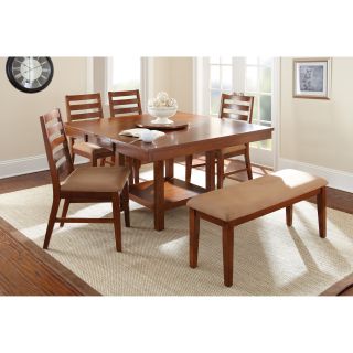 Steve Silver 6 Piece Dining Table Set with Lazy Susan   Dining Table Sets