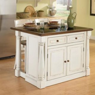 Home Styles Monarch Kitchen Island with Granite Top   Kitchen Islands and Carts
