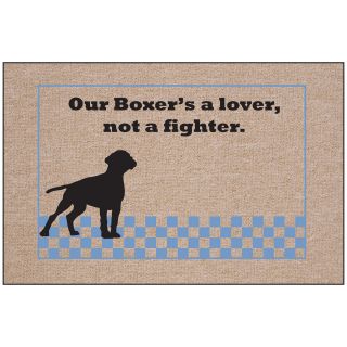 Boxer Lover Not Fighter Indoor/Outdoor Doormat   Outdoor Doormats