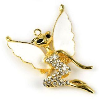 Huan Xun Gold Lay Fox Angle with Wing Pendant Jewelry,pt 785 Jewelry