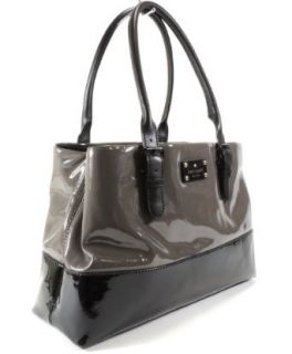 Kate Spade New York Carlisle Street Elena Satchel (Cliff Grey/Black) Handbags Shoes