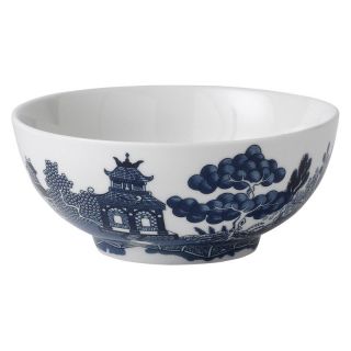 Johnson Brothers Willow Earthenware Cereal Bowl   Blue   Set of 6   Breakfast Bowls