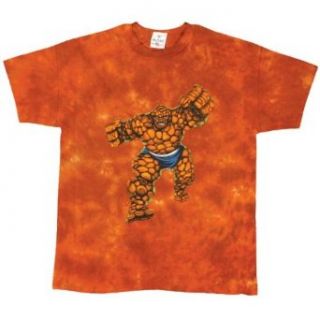 Fantastic 4   Mens Thing Charge Tie Dye T shirt Medium Orange Clothing
