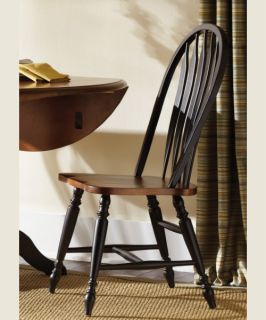 Liberty Furniture Low Country Black Windsor Side Dining Chair   Set of 2   Dining Chairs
