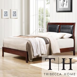 Tribecca Home Tribecca Home Filton Faux Leather Upholstered Full size Bed Brown Size Full