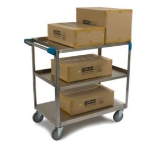 Carlisle Utility Cart   700 lb Capacity, 27x18x36 (3)Shelves, Stainless