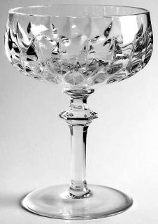 Gorham La Scala Champagne/Tall Sherbet   Vertical Cut, Knob/Multisided Stem