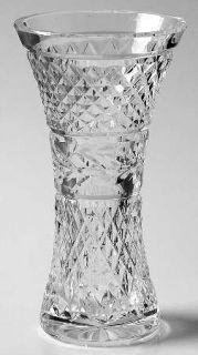 Waterford Glandore 6 Flower Vase   Clear,Plain Foot,Laurel&Criss Cross