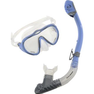 U.S. DIVERS Adult Premium Snorkel and Mask Set, Lt.blue