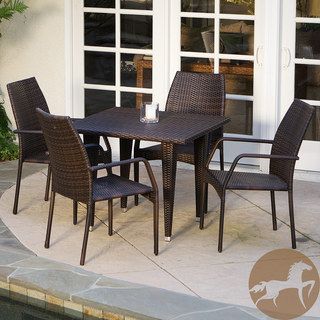 Christopher Knight Home Christopher Knight Home Canoga 5 piece Outdoor Dining Set Brown Size 5 Piece Sets