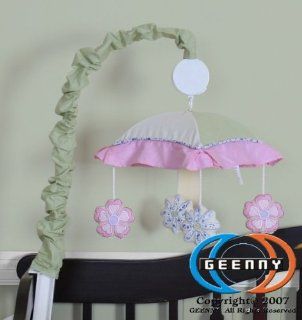 GEENNY Musical Mobile For Boutique Lauren's Garden 13 PCS Crib Bedding Set  Baby