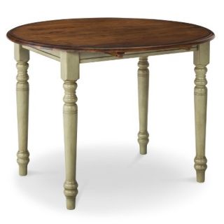 Dining Table Mulberry 42 Round Drop Leaf Table   Pistachio