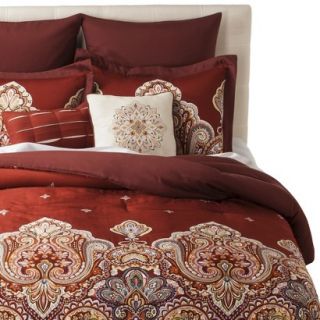 Paisley 8 Piece Comforter Set   Red (California King)