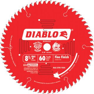 Diablo Slide Miter Saw Blade   8 1/2 Inch, 60 Tooth, Fine Finish, Model D0860S