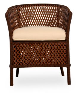 Lloyd Flanders Grand Traverse All Weather Wicker Barrel Chair   Outdoor Lounge Chairs