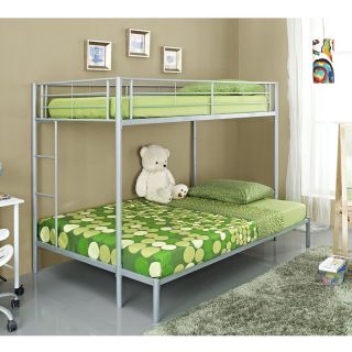 Walker Edison Twin over Full Bunk Bed   Silver   Bunk Beds